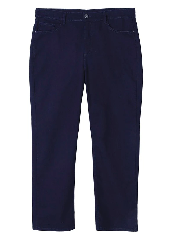 Malwee - Calça Reta Jeans Plus Azul Escuro