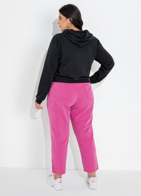 Sawary Jeans - Calça Rosa com Fendas Plus Size Sawary 5