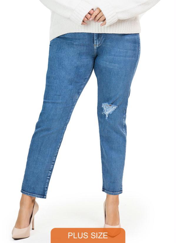 Secret Glam - Calca Skinny Jeans com Elastano Azul