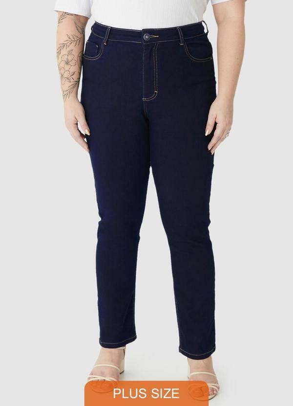 Malwee - Calça Skinny Jeans PlusAzul Escuro