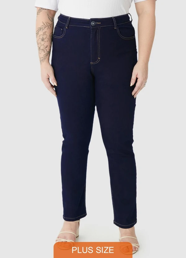 Malwee - Calça Skinny Jeans PlusAzul Escuro 6