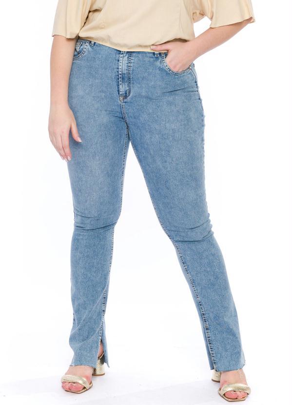 Lisamour - Calça Slim Flare Azul