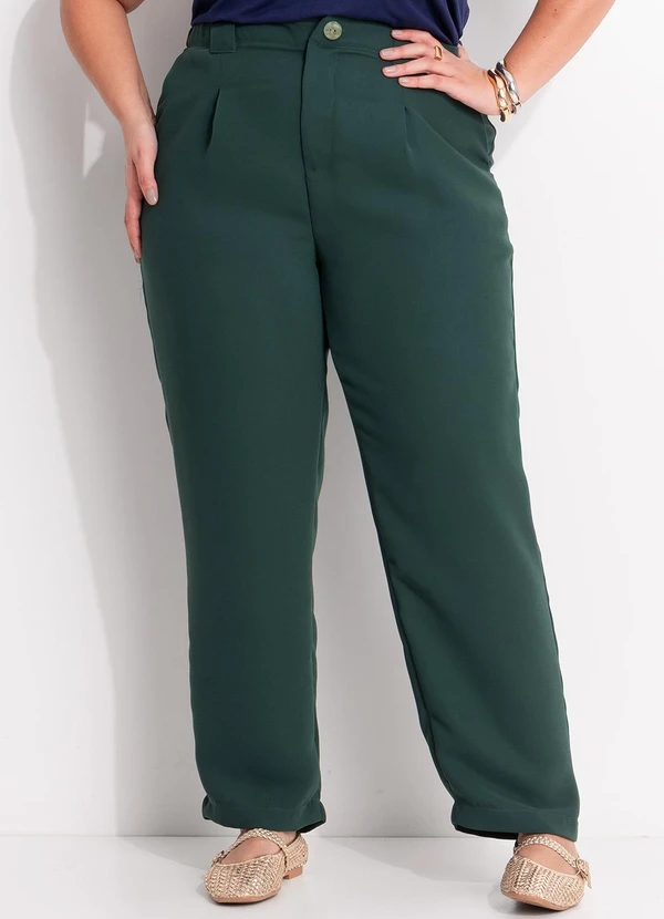Marguerite - Calça Verde Escuro em Crepe Plano 5