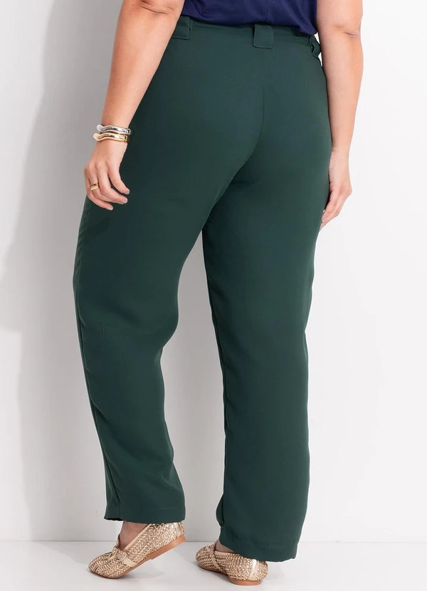 Marguerite - Calça Verde Escuro em Crepe Plano 6