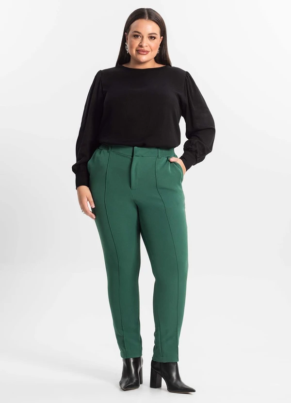 Secret Glam - Calça Alfaiataria Plus Size Verde 3