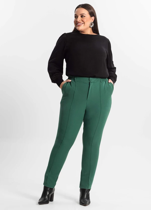Secret Glam - Calça Alfaiataria Plus Size Verde 5