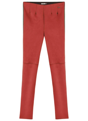 Marialícia - Calça Feminina Legging Suede Laranja - MARIALÍCIA