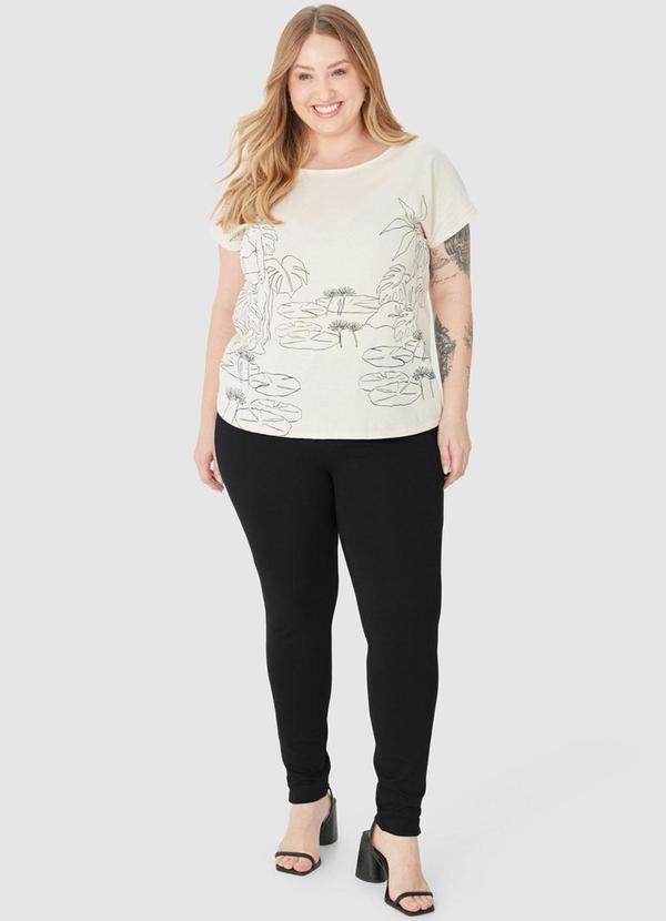 Malwee - Calça Legging com Fenda Plus Preto 3