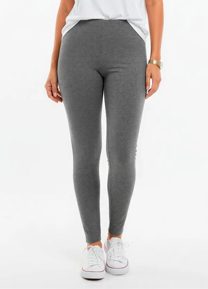 Malwee - Calça Legging Feminina Plus Cinza - MALWEE