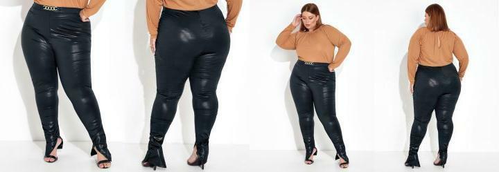 Cala Preta com Aviamento na Cintura Plus Size