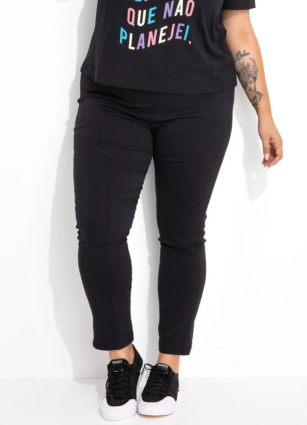 Marguerite - Calça Preta em Bengaline
