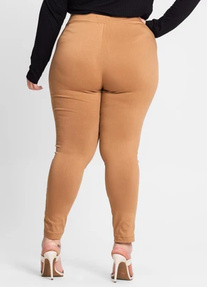 Secret Glam - Legging Feminina Bengaline Plus Size Marrom - SECRET GLAM