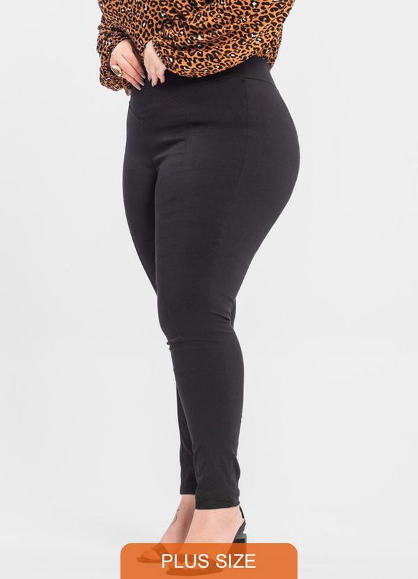 Secret Glam - Legging Feminina Bengaline Plus Size Preto