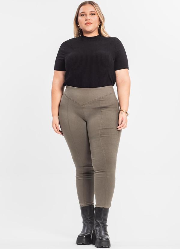 Secret Glam - Legging Feminina Bengaline Plus Size Verde 3