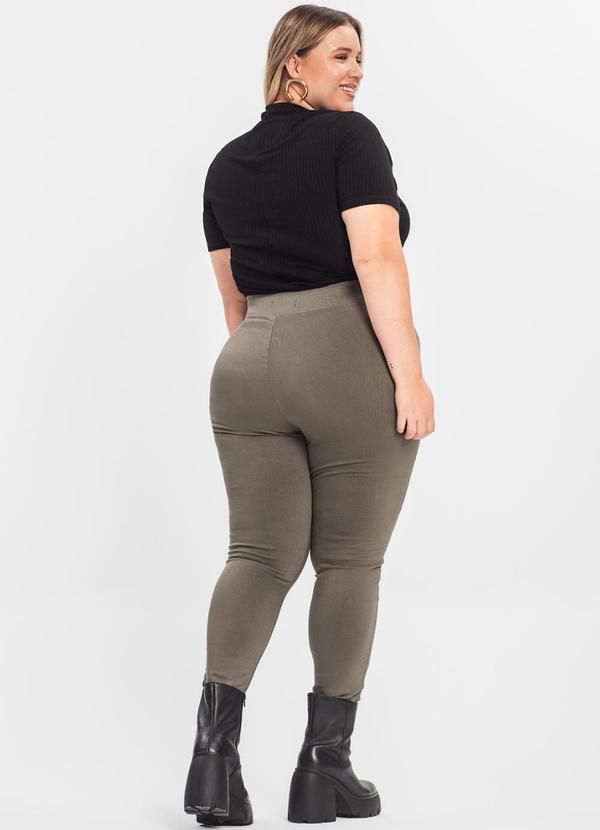 Secret Glam - Legging Feminina Bengaline Plus Size Verde 4