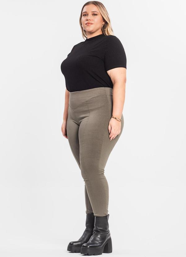 Secret Glam - Legging Feminina Bengaline Plus Size Verde 5