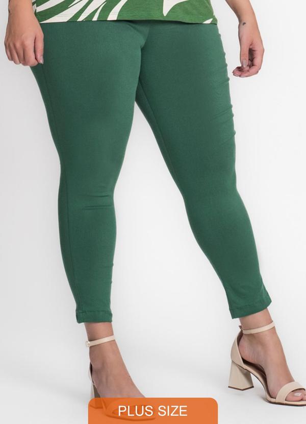 Secret Glam - Legging Feminina Plus Size Bengaline Verde
