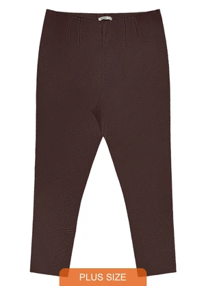 Secret Glam - Legging Feminina Plus Size em Courino Marrom - SECRET GLAM