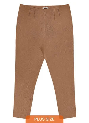 Secret Glam - Legging Feminina Plus Size em Courino Marrom - SECRET GLAM