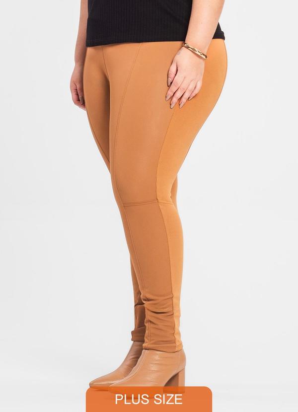 Secret Glam - Legging Feminina Plus Size Marrom