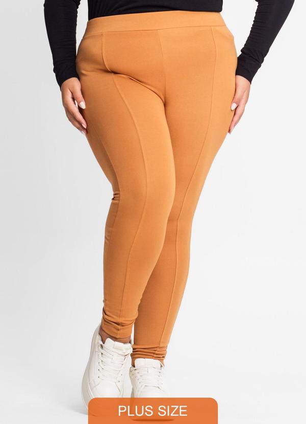 Secret Glam - Legging Feminina Plus Size Marrom