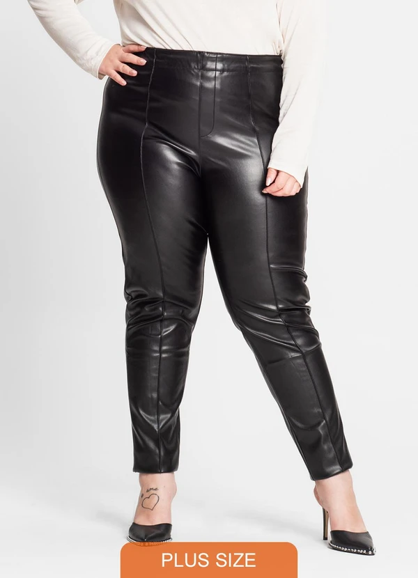 Secret Glam - Legging Feminina Plus Size Preto