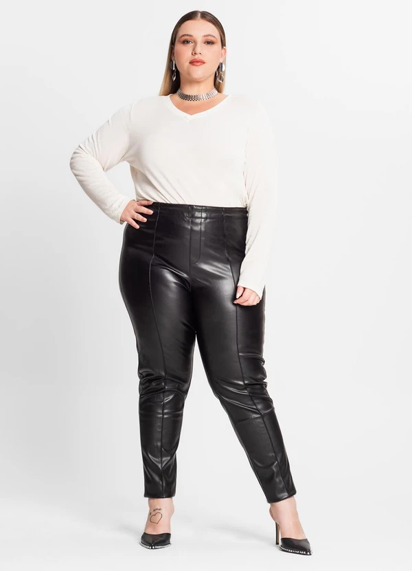 Secret Glam - Legging Feminina Plus Size Preto 3