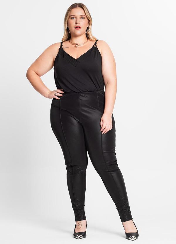 Secret Glam - Legging Feminina Plus Size Preto 1