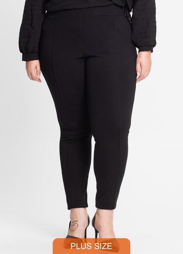 Secret Glam - Legging Feminina Plus Size Preto
