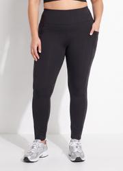 Legging Preta Zero Transpar�ncia com Bolsos Laterais
