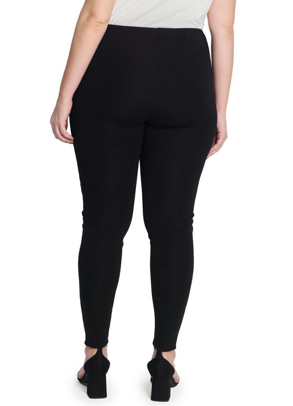 Secret Glam - Legging Sintetico Rajado Suede Preto 3