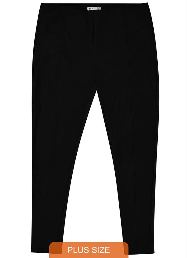 Secret Glam - Legging Sintetico Rajado Suede Preto 5