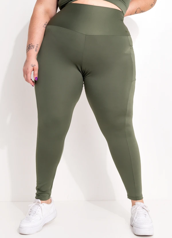 Marguerite - Legging Verde em Suplex Zero Transparência