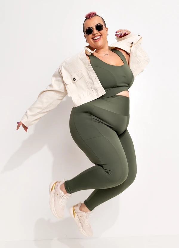 Marguerite - Legging Verde em Suplex Zero Transparência 2