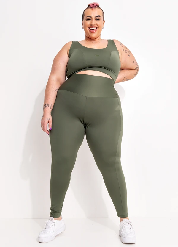 Marguerite - Legging Verde em Suplex Zero Transparência 10