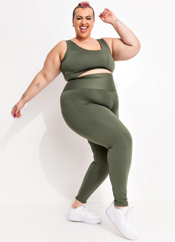 Marguerite - Legging Verde em Suplex Zero Transparência 3