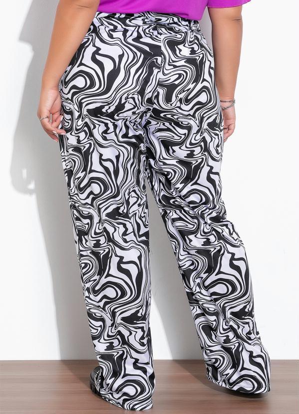 Marguerite - Calça Abstrata Wide Leg Plus Size 2