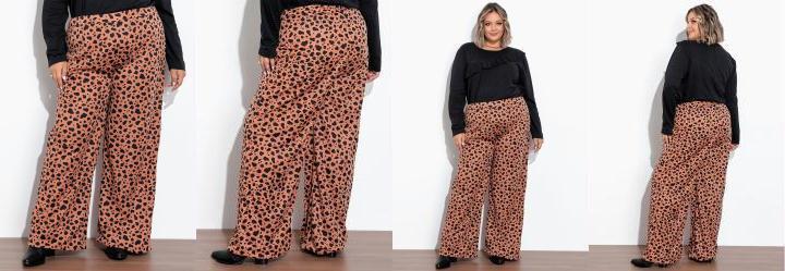 Cala Animal Print Wide Leg Plus Size