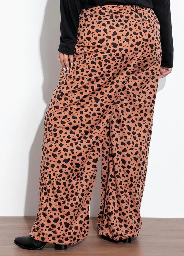 Marguerite - Calça Animal Print Wide Leg Plus Size 2