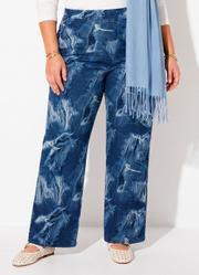 Cal�a Azul Jeans com El�stico no C�s Plus Size