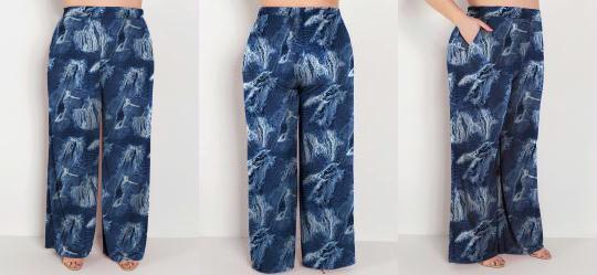 Cala Azul Jeans com Elstico no Cs Plus Size