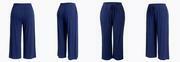 Cal�a Azul Marinho em Malha de Viscose Pantacourt