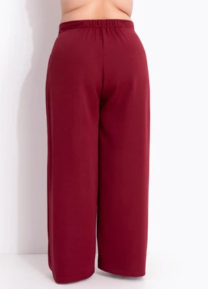 Marguerite - Calça Bordô Ajustável em Alfaiataria - MARGUERITE
