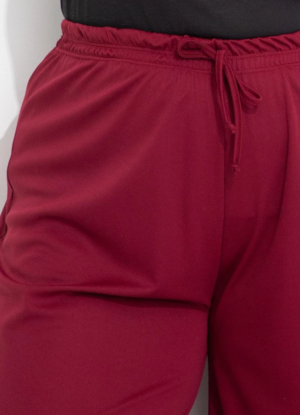 Marguerite - Calça Bordô Wide Leg com Cordão