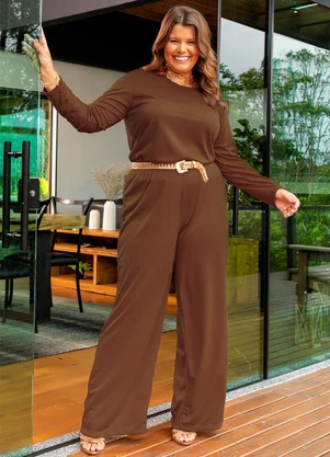 Marguerite - Calça Caramelo em Canelado - MARGUERITE