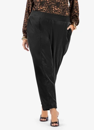 Secret Glam - Calça Courino Plus Size Preto - SECRET GLAM