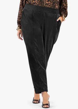 Secret Glam - Calça Courino Plus Size Preto - SECRET GLAM