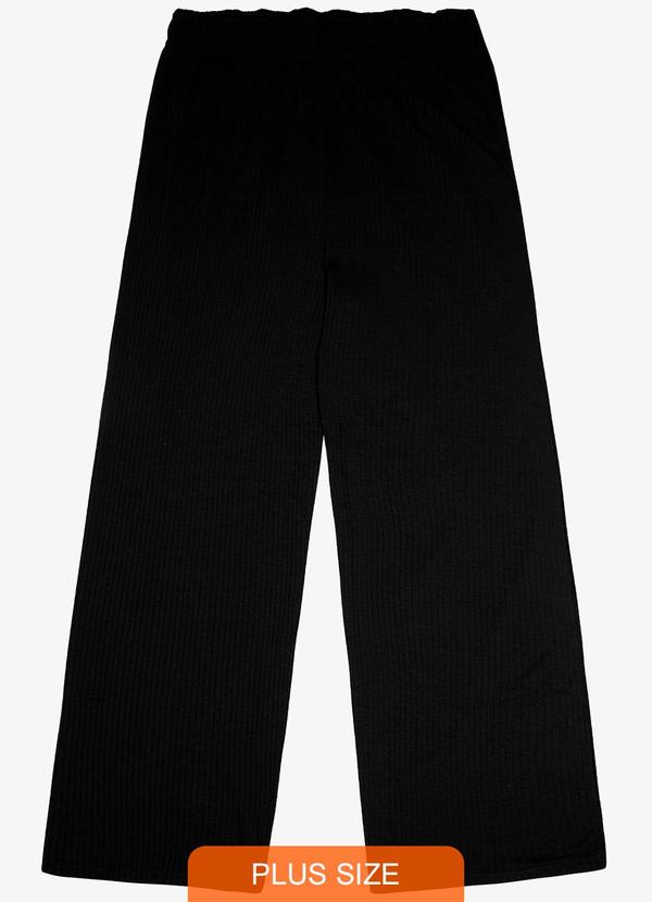Rovitex - Calça Feminina Pantalona Plus Preto
