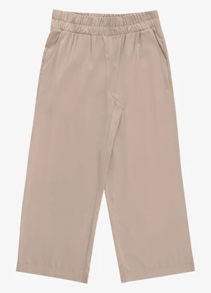 Secret Glam - Calça Feminina Pantalona Viscose Bege - SECRET GLAM
