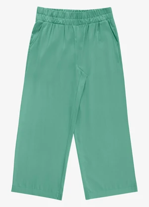 Secret Glam - Calça Feminina Pantalona Viscose Verde - SECRET GLAM
